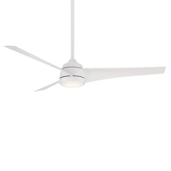 Sonoma Indoor and Outdoor 3-Blade Smart Ceiling Fan 56in Matte White with 3000K LED Light Kit and Remote Control