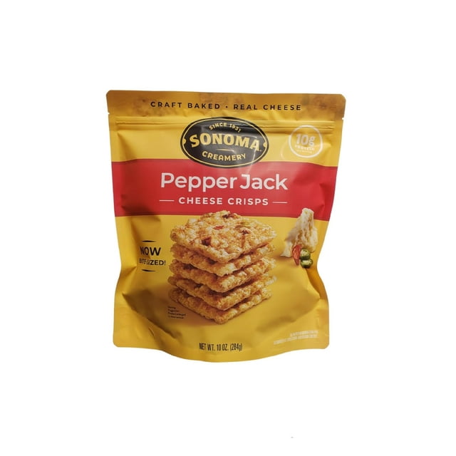 Sonoma Jack Crisps, 10 oz. bag, bite sized, 10g protein, craft baked