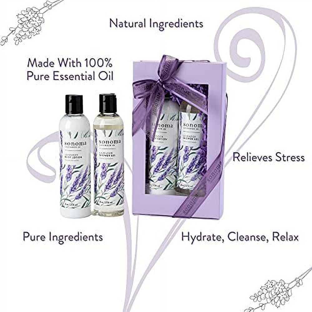 Sonoma Lavender Self Care Shower Gel and Lotion Set, Contains Lavender