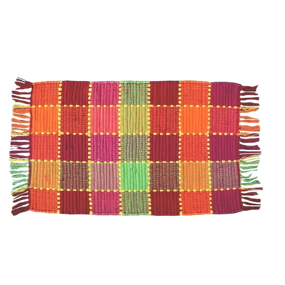 Sonoma Life & Style Red Plaid Chindi Rug 20" x 34" x .25"