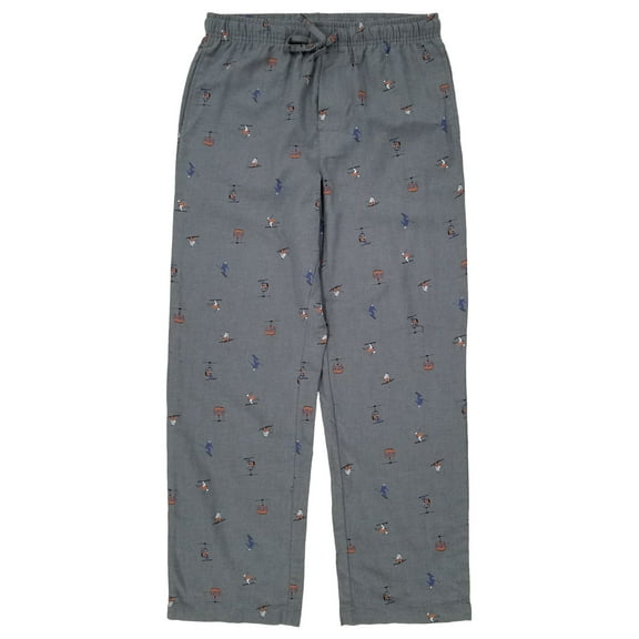 Sonoma Mens Gray Skiing Print Flannel Sleep Pants Pajama Bottoms XX-Large