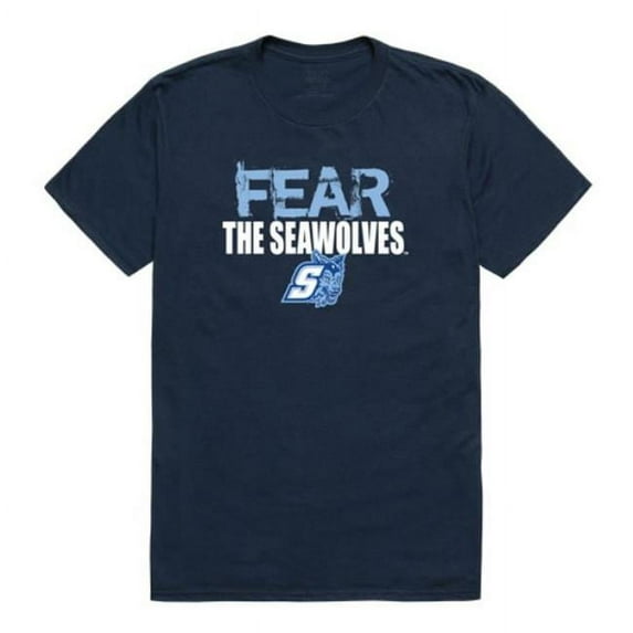 Sonoma State University Seawolves Fear College T-Shirt, Navy - Extra Large