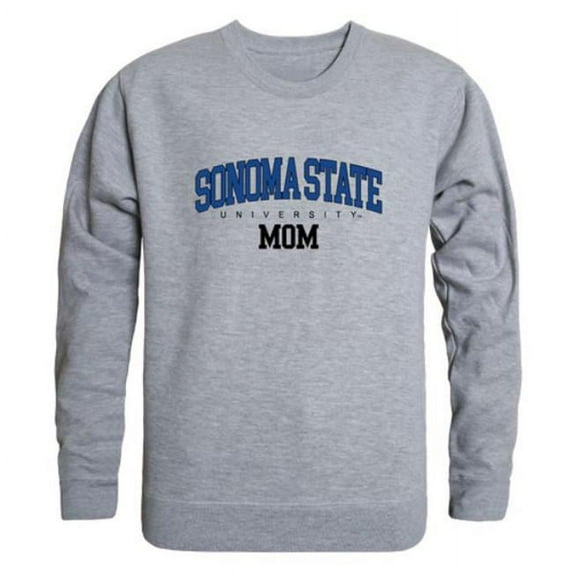 Sonoma State University Seawolves Mom Crewneck Sweatshirt, Heather Grey - 2XL