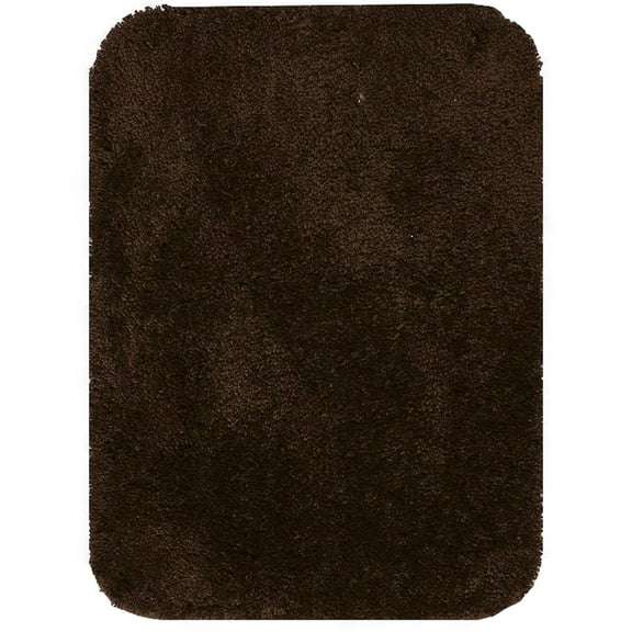 Sonoma Ultimate Plush Chocolate Brown Skid Resistant Bath Rug, 17x24 Bath Mat
