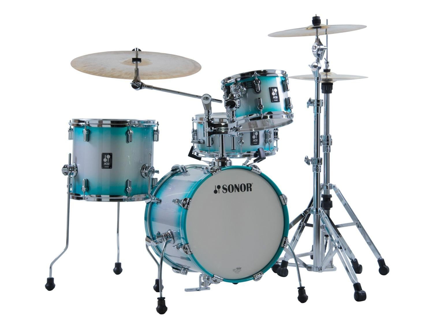 Sonor AQ2 Safari 4-Piece Maple Shell Pack w/ 16" Bass Drum - Aqua Silver Burst