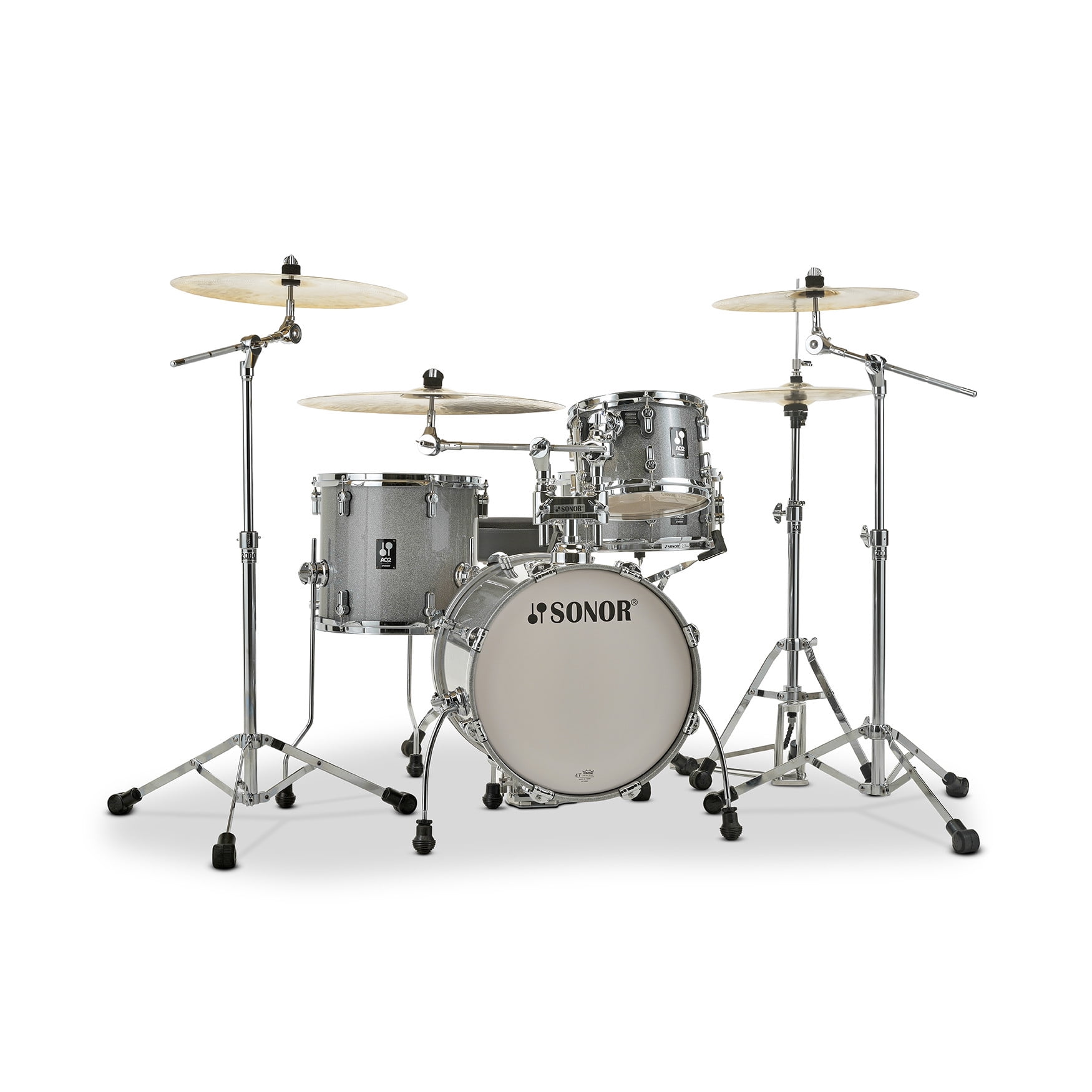 Sonor AQ2 Safari 4-Piece Maple Shell Pack w/ 16" Bass Drum - Titanium Quartz