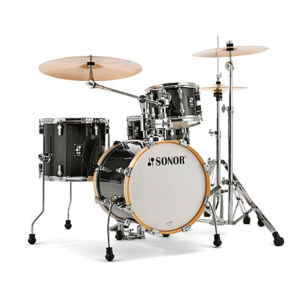 Sonor AQX Jungle 4-Piece Drum Shell Pack (Black Midnight Sparkle)