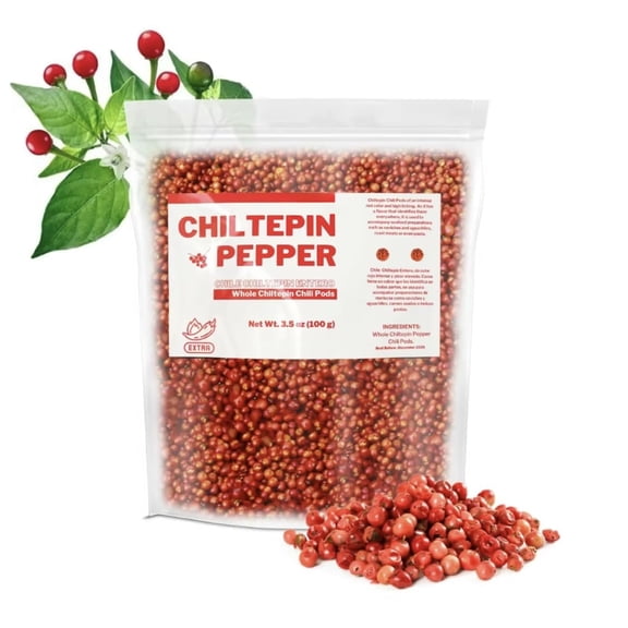 Sonora Chilo - (Chile Chiltepin Silvestre) Dried Chiltepin Pepper Whole Tepin Pepper Chili Pods, Very Hot! Extra Spicy, IMPORTED FROM MEXICO 3.5oz