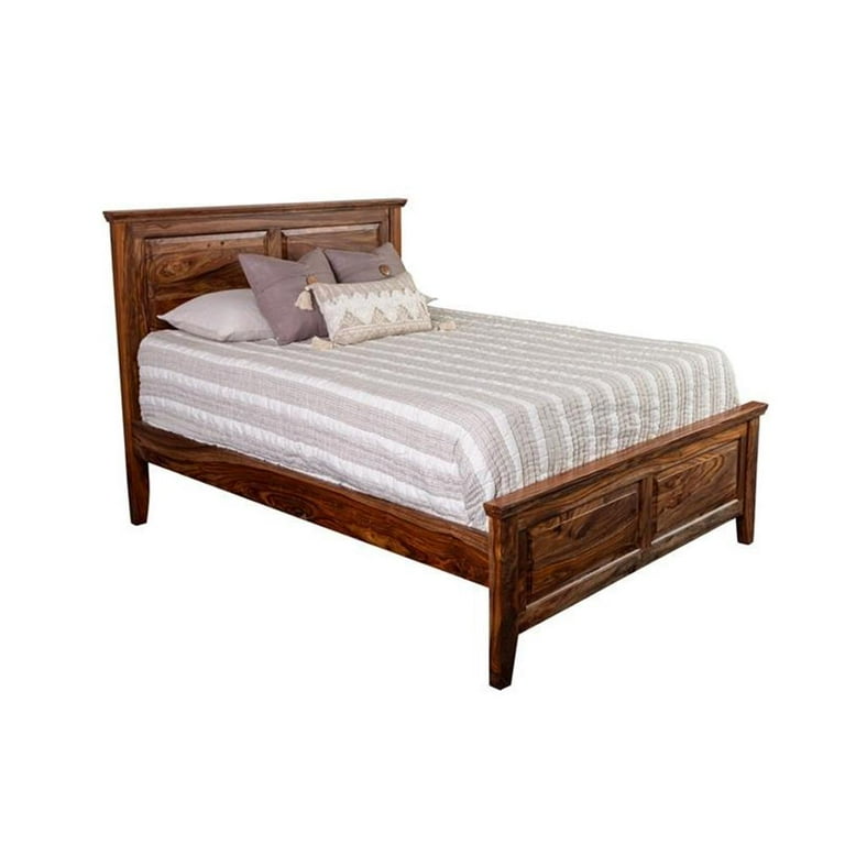 Sonora Solid Sheesham Wood King Bed Harvest
