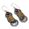 thumbnail image 1 of Sonora Sunrise, Garnet Gemstone 925 Sterling Silver Jewelry Earring 2.64 ", 1 of 1