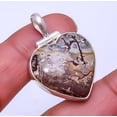 thumbnail image 1 of Sonoran Dendritic Jasper - Mexico Gemstone 925 Sterling Silver Pendant 1.37" P29, 1 of 2