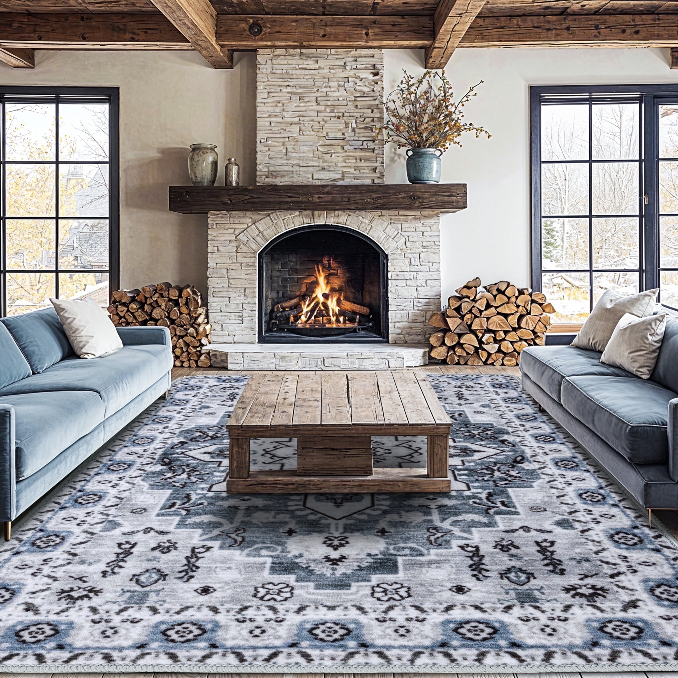Sonoro Kate 10x12 Area Rugs for Living Room Bedroom, Non Slip Boho ...