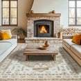thumbnail image 1 of Sonoro Kate 10x14 Area Rugs for Living Room Bedroom, Non Slip Boho Machine Washable Indoor Floor Carpet, Cream, 1 of 7