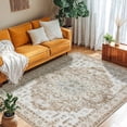 thumbnail image 1 of Sonoro Kate 3x5 Area Rugs for Living Room Bedroom, Non Slip Boho Machine Washable Indoor Floor Carpet, Cream, 1 of 8