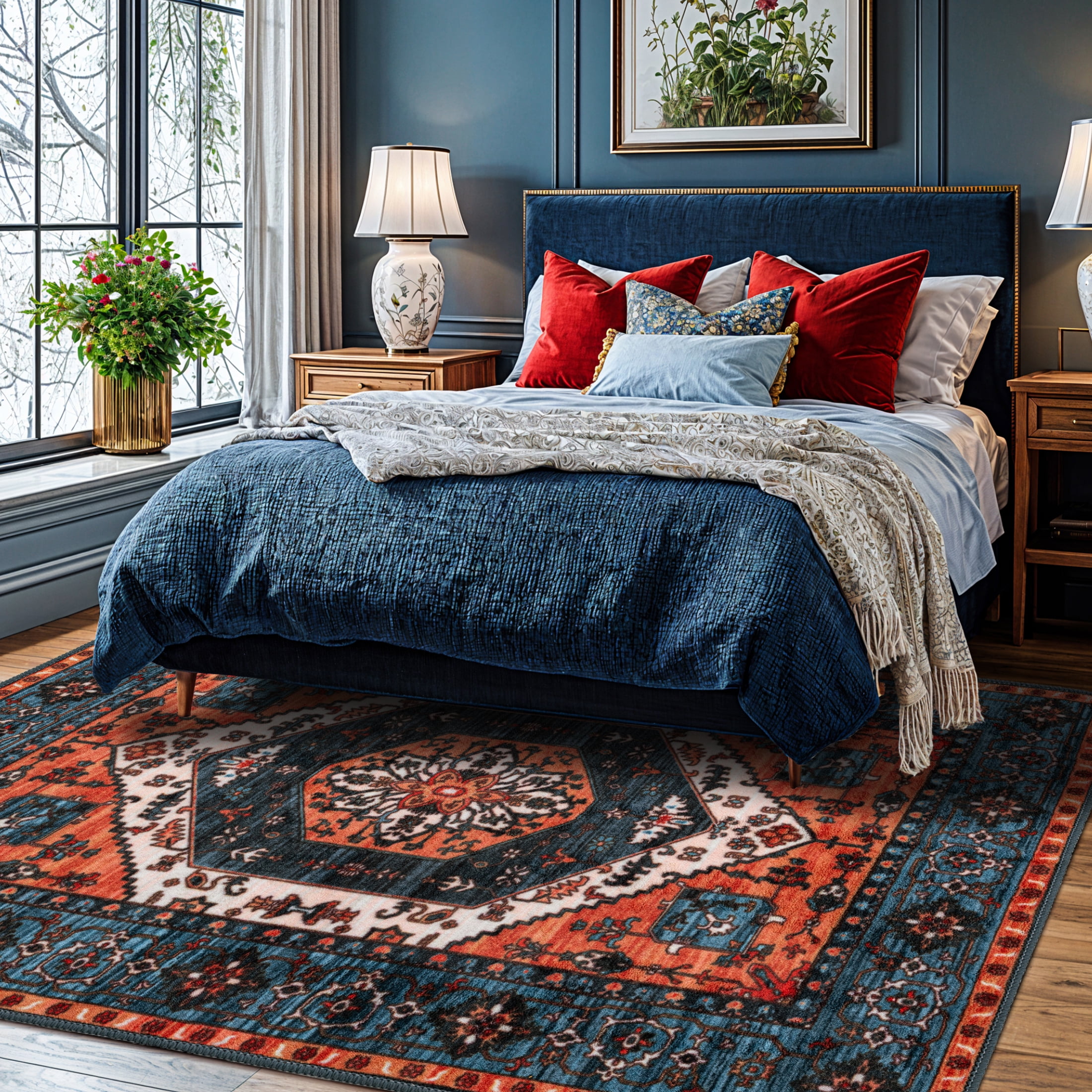 Sonoro Kate 4x6 Area Rugs for Living Room Bedroom, Non Slip Boho ...