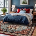 thumbnail image 1 of Sonoro Kate 4x6 Area Rugs for Living Room Bedroom, Non Slip Boho Machine Washable Indoor Floor Carpet, Red, 1 of 8