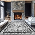thumbnail image 1 of Sonoro Kate 9x12 Area Rugs for Living Room Bedroom, Non Slip Boho Machine Washable Indoor Floor Carpet, Gray, 1 of 8