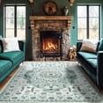 thumbnail image 1 of Sonoro Kate 9x12 Area Rugs for Living Room Bedroom, Non Slip Boho Machine Washable Indoor Floor Carpet, Green, 1 of 8