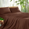 thumbnail image 1 of Sonoro Kate Breathable Bamboo Bed Sheet Set - Deep Pockets - 4 Piece, King, Brown, 1 of 6
