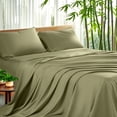thumbnail image 1 of Sonoro Kate Luxury Bamboo Bed Sheet Set - Deep Pockets - 4 Piece, King, Sage Green, 1 of 7