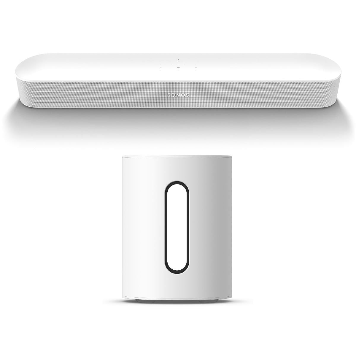 Sonos Beam (Gen 2) and Sub Mini Wireless Subwoofer (White