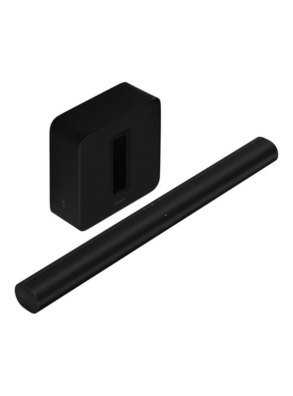 Sonos Premium Entertainment Set with Arc Wireless Soundbar (Black) and Sub Wireless Subwoofer (Gen 3, Black)