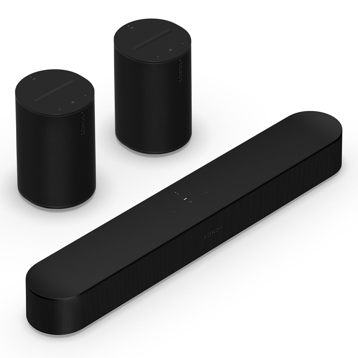 Sonos Surround Set with Beam Pair of Soundbar Smart Wireless 2) 100 (Gen and (Black) Speakers Era
