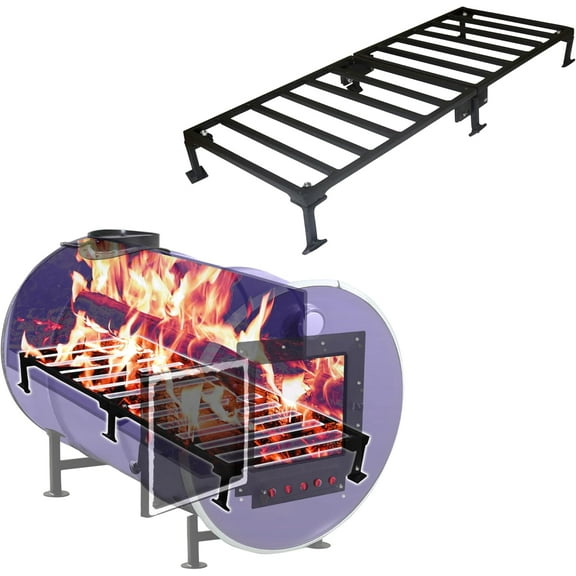 Sonret burn barrel grate Perfect for 30-55 Gallon barrel metal barrel - grate for wood stove camping equipment barrel stove kits - fire barrel kit for emergency heating & Cooking and Survival