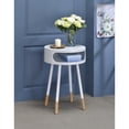 thumbnail image 1 of Sonria Natural White Round Accent Table Modern Storage Side Table for Home Decor, 1 of 5