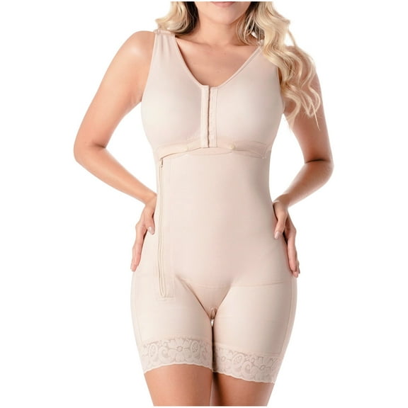 Sonryse TR53ZL Fajas Colombianas Reductoras Postpartum Girdle Post Surgery Full Body Shaper for Women Beige M