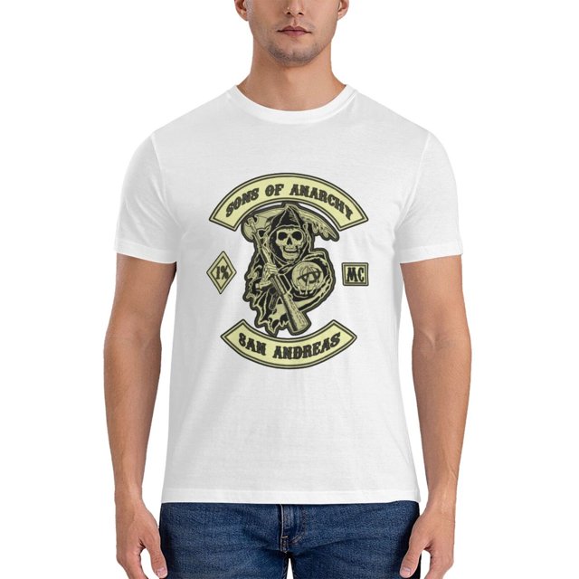 Sons_Of_Anarchy Men's TShirts Casual Short Sleeve Crewneck Tshirt