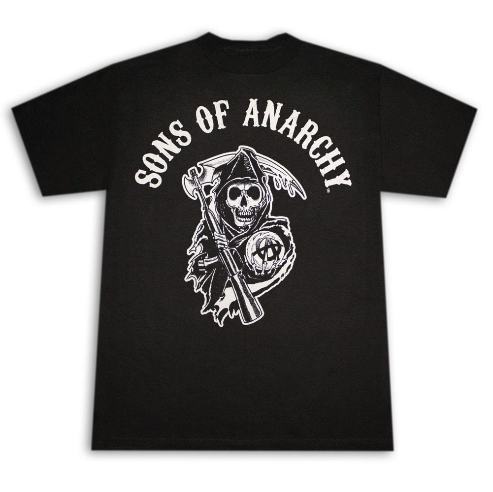 Sons of Anarchy Text and Arched Reaper Logo Patch Set 