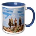 thumbnail image 1 of 3drose, Sons of the Desert by Carl Oscar Borg American West, 11oz Two-tone Blue Mug, 1 of 6