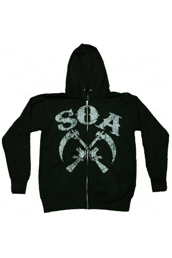 Sons of Anarchy Crossed Sickles Full Zip Hoodie Sweatshirt