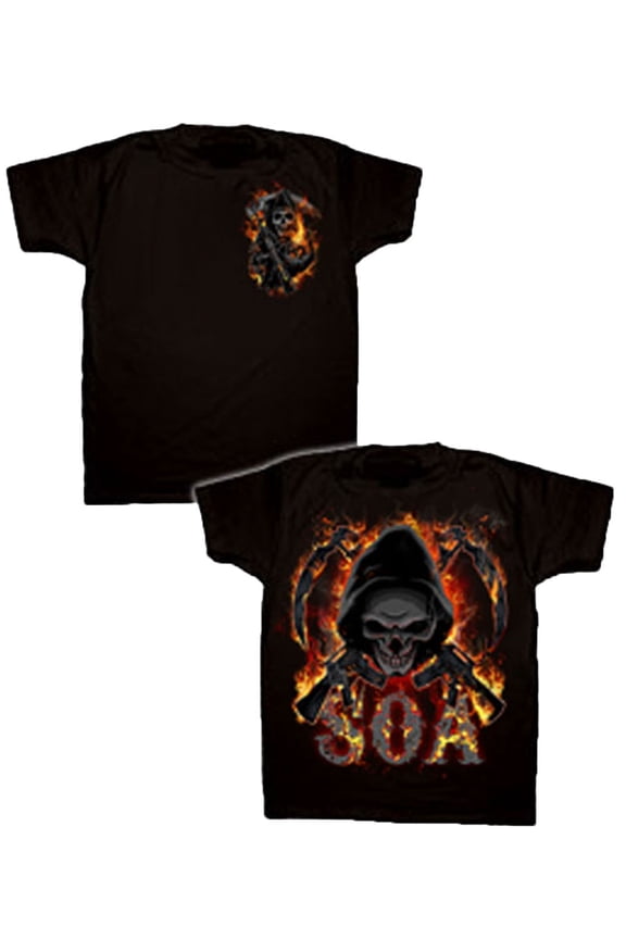 Sons of Anarchy Reaper Flames Adult T-Shirt
