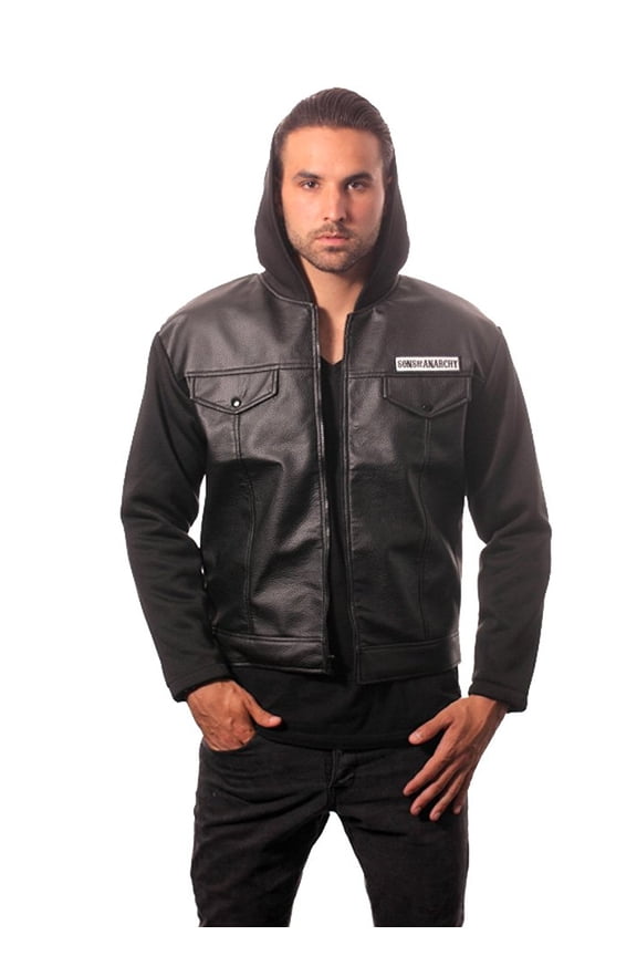 Sons of Anarchy Road Gear Leather Jacket with Hood