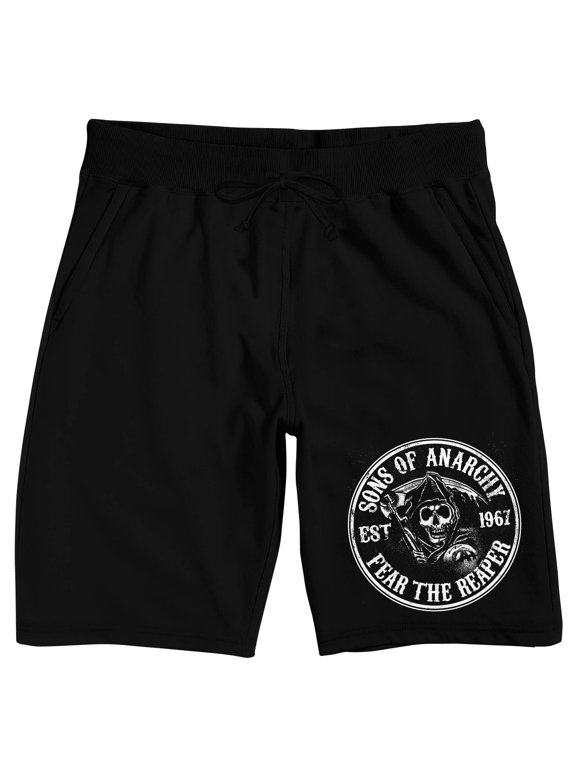 Sons of Anarchy SOA Fear the Reaper Men's Black Lounge Shorts-S