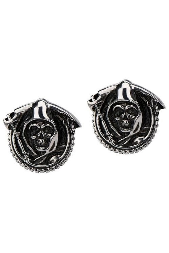 Sons of Anarchy Stainless Steel Grim Reaper Gunsickle Cuff Links