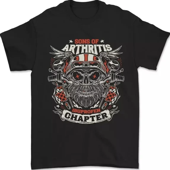 Sons of Arthritis Funny Biker Motorcycle Mens T-Shirt