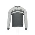 thumbnail image 1 of Sons of Intrigue Gray Striped Henley Shirt, Size 2XLarge, 1 of 4
