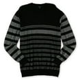 thumbnail image 1 of Sons of Intrigue Mens Horizontal Stripe Pullover Sweater, Black, XX-Large, 1 of 1