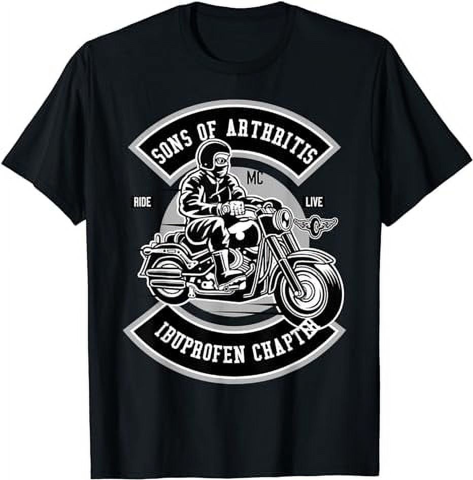 Sons with Arthritis Ibuprofen Chapter Motorcycle Rider Biker TShirt