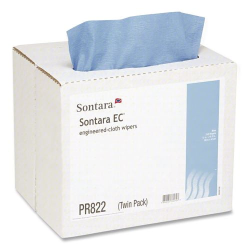 Sontara EC Wipers, 16.5 x 12, Blue, Interfold Twin Dispenser, 250/Carton | Bundle of 2