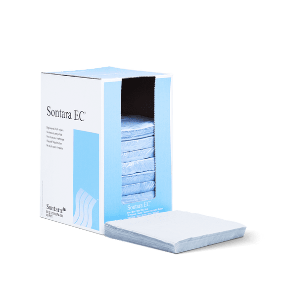 Sontara EC Engineered Cloth Wipers, 12" X 12", Blue, 1000/case