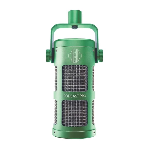 Sontronics Podcast Pro - Dynamic Podcast / Streaming / Broadcast / Gaming Microphone. Green