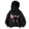 thumbnail image 1 of SonxaHe Big Boy Girl Hoodie Cartoon Cat Print Long Sleeve Pullover Hooded Sweatshirt Soft Comfy Hoodie Gray,Sized 8-9, 1 of 1