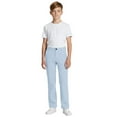 thumbnail image 1 of SonxaHe Big Boy Uniform Pants Flat Front Zipper Active Pants Children Stretchy School Casual Trousers Blue,Sized 13-14, 1 of 7