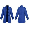 thumbnail image 1 of SonxaHe Big Boys' Jackets Halloween Role Play Classic Stand Collar Button formal Costume Jackets Blue,Sized 8-9, 1 of 6