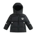 thumbnail image 1 of SonxaHe Big Boys Winter Coat Warm Thickened Hooded Zip Quilted Puffer Coats Kids Fleece Warm Outerwear Windproof Coats Black,Sized 11-14, 1 of 3