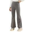 thumbnail image 1 of SonxaHe Big Girl Flared Pants Warm Thickened Fleece Lined Active Trousers Children Soft Slim Fall Winter Pants Gray,Sized 14-15, 1 of 5